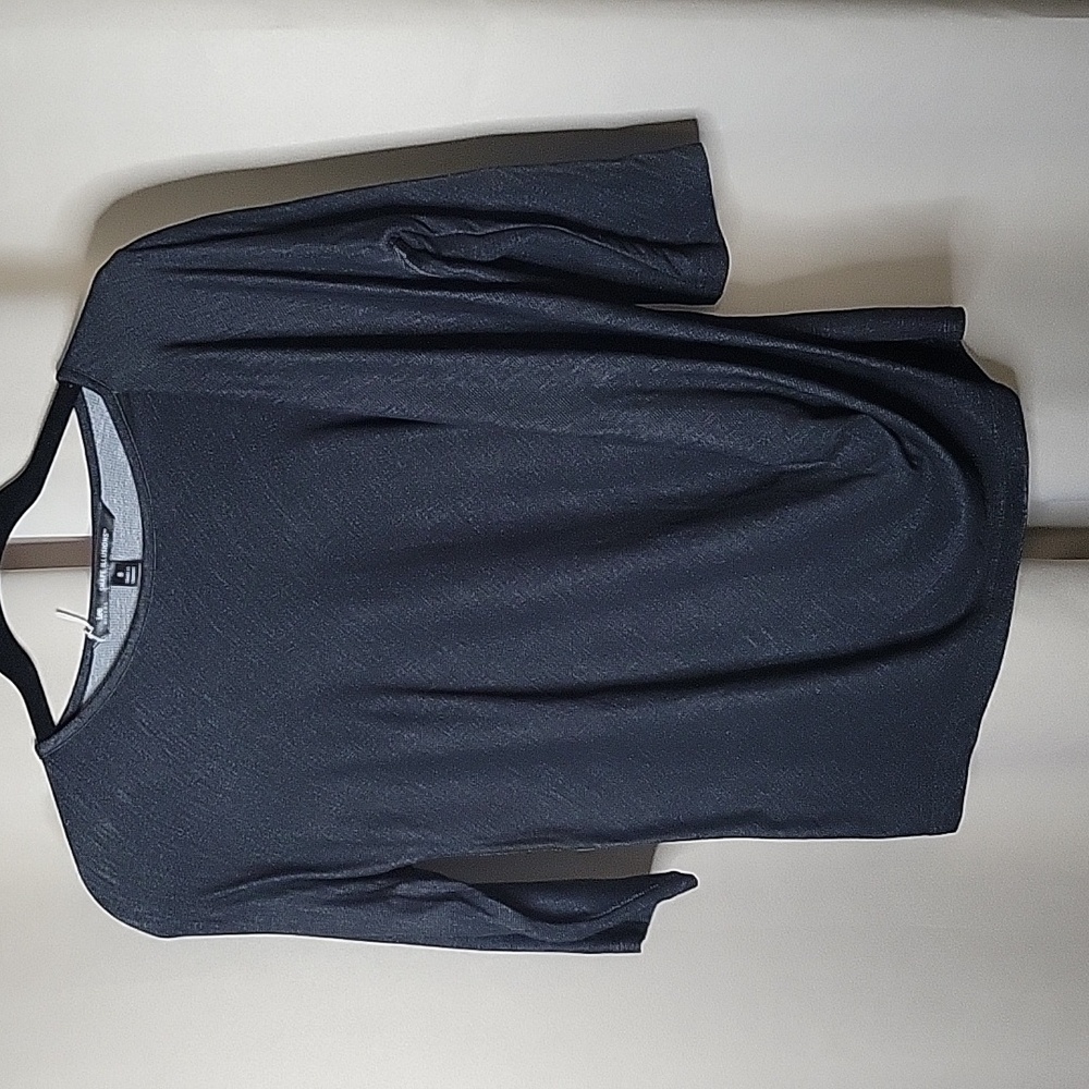 Lee Riders Shape Illusions Top Heathered Black 3/4 Sleeve